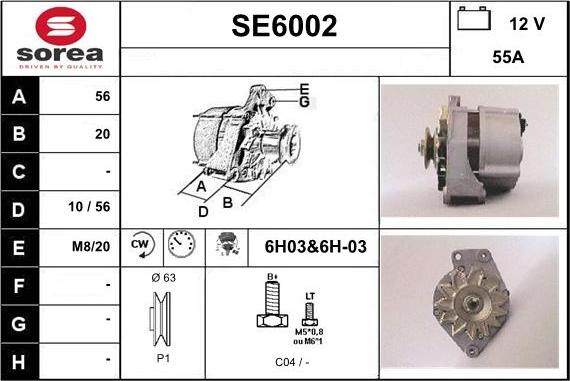 Sera SE6002 - Генератор autosila-amz.com