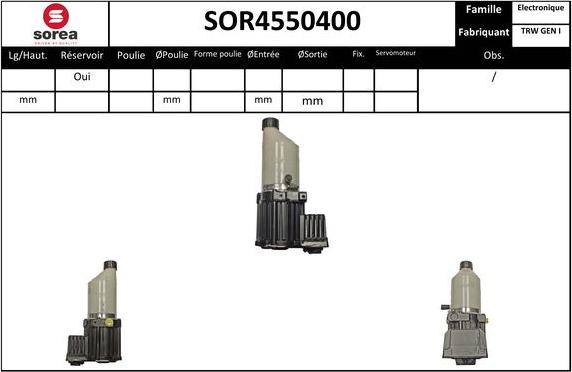 Sera SOR4550400 - Гидравлический насос, рулевое управление, ГУР autosila-amz.com