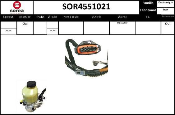 Sera SOR4551021 - Гидравлический насос, рулевое управление, ГУР autosila-amz.com