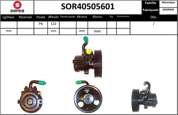 Sera SOR40505601 - Гидравлический насос, рулевое управление, ГУР autosila-amz.com