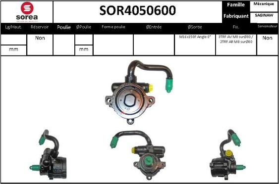 Sera SOR4050600 - Гидравлический насос, рулевое управление, ГУР autosila-amz.com