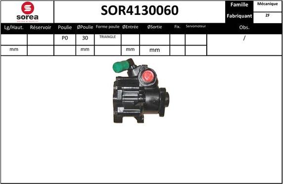 Sera SOR4130060 - Гидравлический насос, рулевое управление, ГУР autosila-amz.com