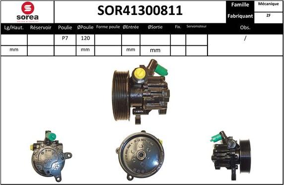 Sera SOR41300811 - Гидравлический насос, рулевое управление, ГУР autosila-amz.com