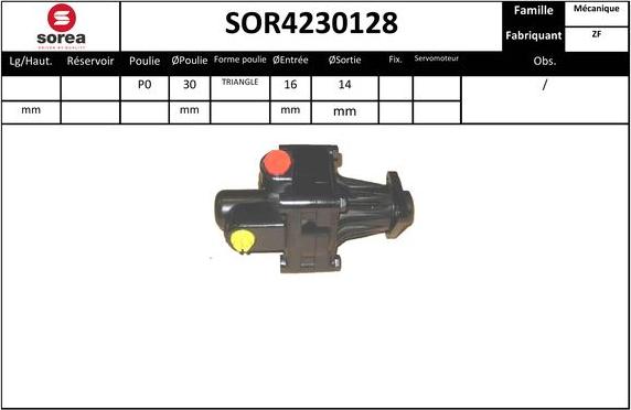 Sera SOR4230128 - Гидравлический насос, рулевое управление, ГУР autosila-amz.com