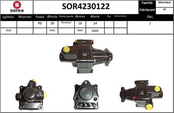 Sera SOR4230122 - Гидравлический насос, рулевое управление, ГУР autosila-amz.com