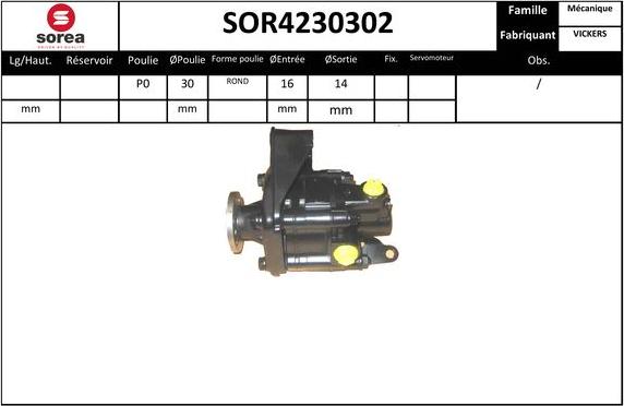 Sera SOR4230302 - Гидравлический насос, рулевое управление, ГУР autosila-amz.com