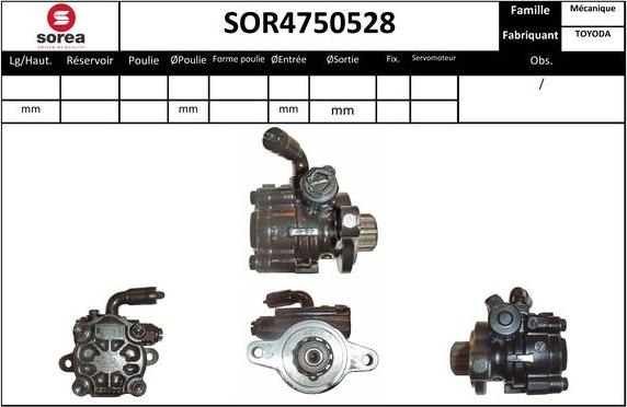 Sera SOR4750528 - Гидравлический насос, рулевое управление, ГУР autosila-amz.com