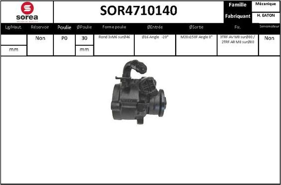 Sera SOR4710140 - Гидравлический насос, рулевое управление, ГУР autosila-amz.com