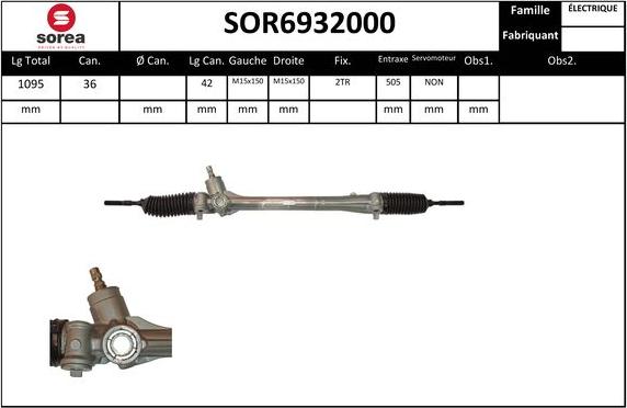 Sera SOR6932000 - Рулевой механизм, рейка autosila-amz.com