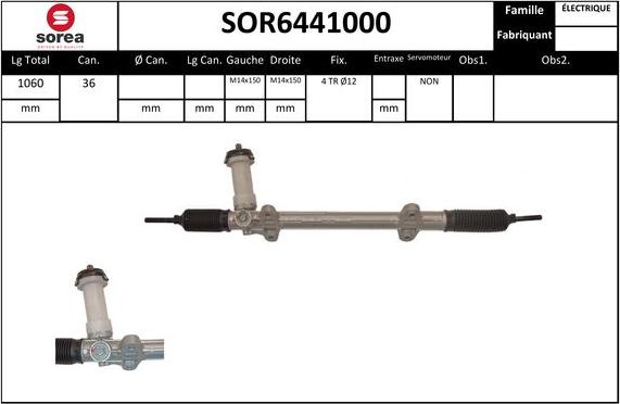 Sera SOR6441000 - Рулевой механизм, рейка autosila-amz.com