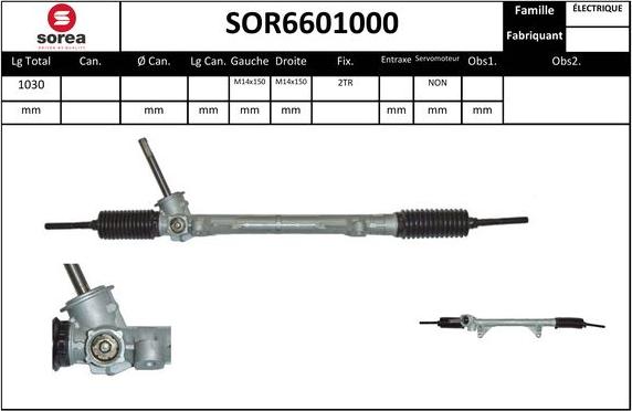 Sera SOR6601000 - Рулевой механизм, рейка autosila-amz.com