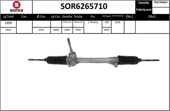 Sera SOR6265710 - Рулевой механизм, рейка autosila-amz.com