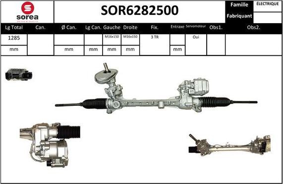 Sera SOR6282500 - Рулевой механизм, рейка autosila-amz.com