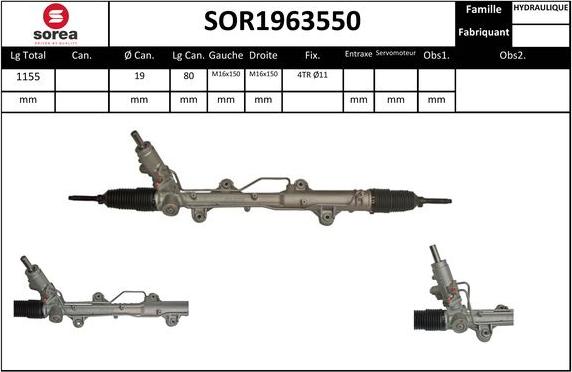 Sera SOR1963550 - Рулевой механизм, рейка autosila-amz.com