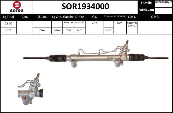 Sera SOR1934000 - Рулевой механизм, рейка autosila-amz.com