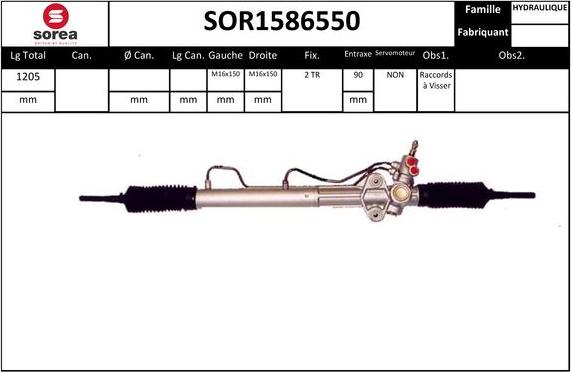 Sera SOR1586550 - Рулевой механизм, рейка autosila-amz.com