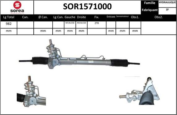 Sera SOR1571000 - Рулевой механизм, рейка autosila-amz.com