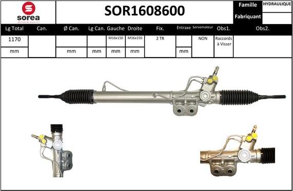 Sera SOR1608600 - Рулевой механизм, рейка autosila-amz.com