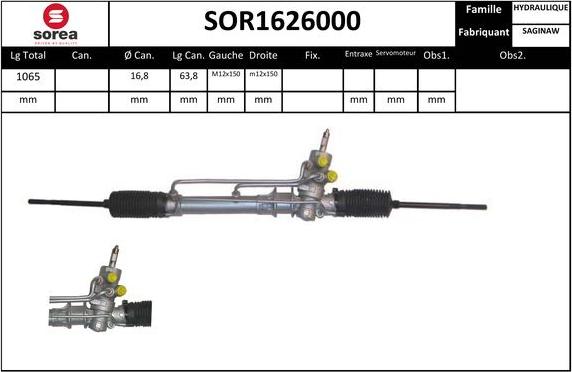 Sera SOR1626000 - Рулевой механизм, рейка autosila-amz.com