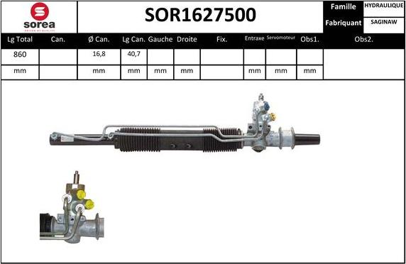 Sera SOR1627500 - Рулевой механизм, рейка autosila-amz.com