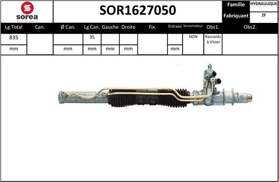 Sera SOR1627050 - Рулевой механизм, рейка autosila-amz.com