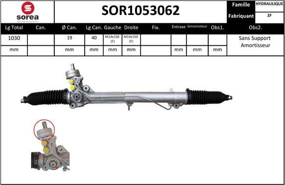 Sera SOR1053062 - Рулевой механизм, рейка autosila-amz.com