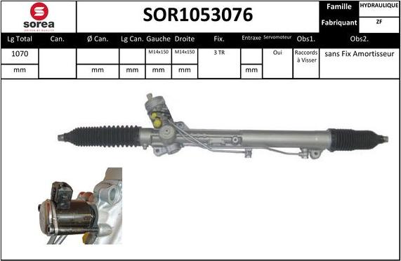 Sera SOR1053076 - Рулевой механизм, рейка autosila-amz.com