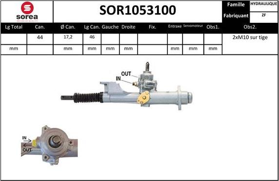 Sera SOR1053100 - Рулевой механизм, рейка autosila-amz.com