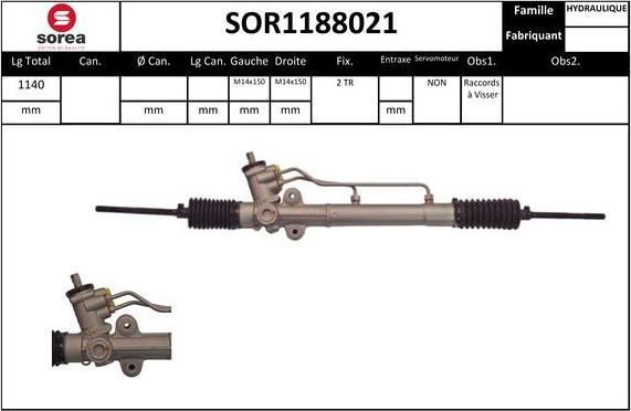 Sera SOR1188021 - Рулевой механизм, рейка autosila-amz.com