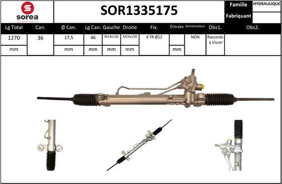 Sera SOR1335175 - Рулевой механизм, рейка autosila-amz.com