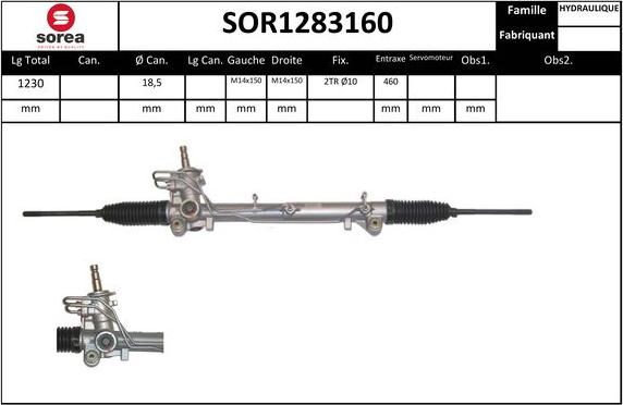 Sera SOR1283160 - Рулевой механизм, рейка autosila-amz.com