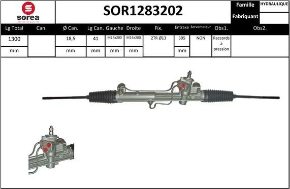 Sera SOR1283202 - Рулевой механизм, рейка autosila-amz.com