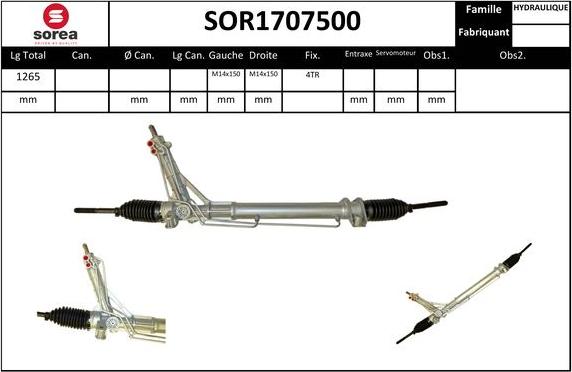 Sera SOR1707500 - Рулевой механизм, рейка autosila-amz.com