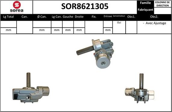 Sera SOR8621305 - Рулевая колонка autosila-amz.com