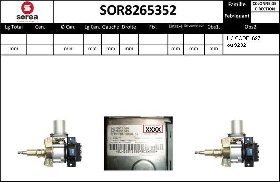 Sera SOR8265352 - Рулевая колонка autosila-amz.com