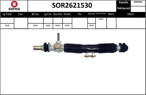 Sera SOR2621530 - Рулевой механизм, рейка autosila-amz.com