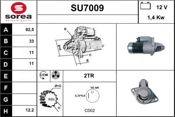 Sera SU7009 - Стартер autosila-amz.com