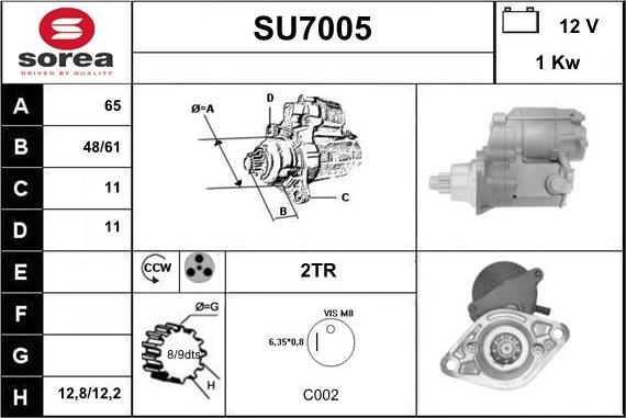 Sera SU7005 - Стартер autosila-amz.com