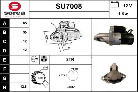 Sera SU7008 - Стартер autosila-amz.com