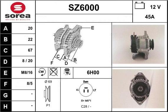 Sera SZ6000 - Генератор autosila-amz.com