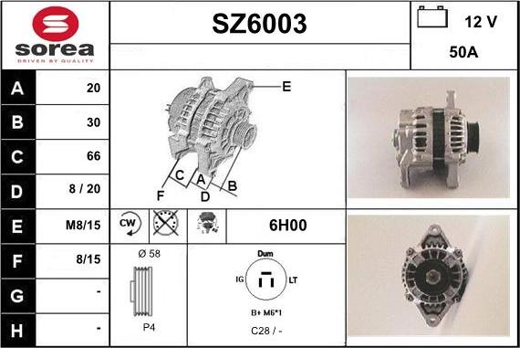 Sera SZ6003 - Генератор autosila-amz.com