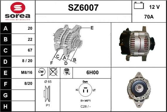 Sera SZ6007 - Генератор autosila-amz.com