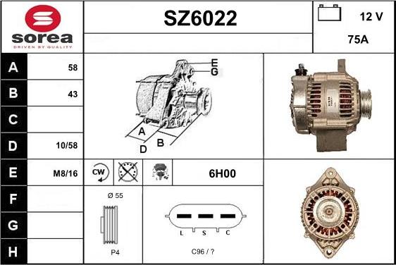 Sera SZ6022 - Генератор autosila-amz.com