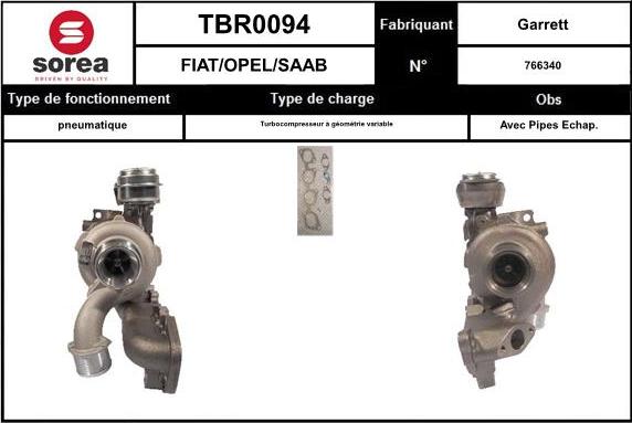 Sera TBR0094 - Турбина, компрессор autosila-amz.com