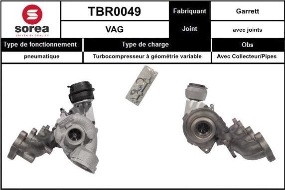 Sera TBR0049 - Турбина, компрессор autosila-amz.com