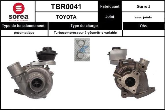 Sera TBR0041 - Турбина, компрессор autosila-amz.com