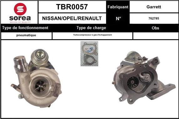 Sera TBR0057 - Турбина, компрессор autosila-amz.com