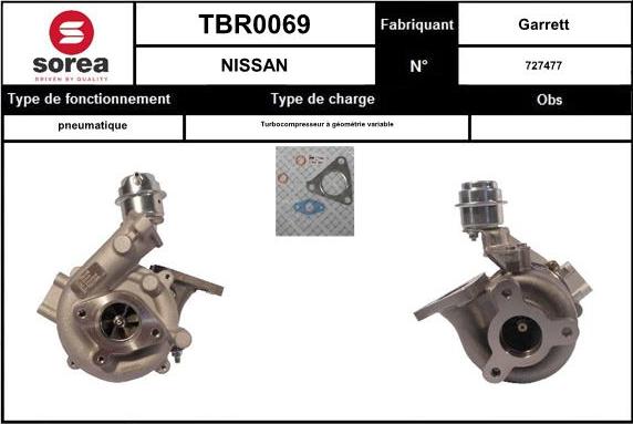 Sera TBR0069 - Турбина, компрессор autosila-amz.com