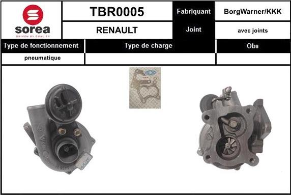 Sera TBR0005 - Турбина, компрессор autosila-amz.com