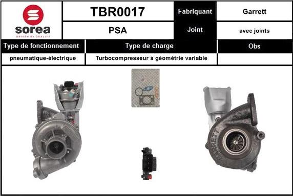 Sera TBR0017 - Турбина, компрессор autosila-amz.com